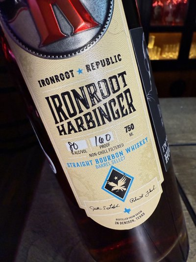 Ironroot Harbinger Straight Bourbon Whiskey (Single Barrel)