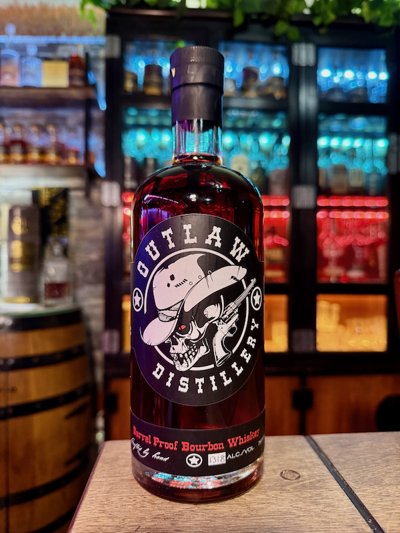 Outlaw Distillery Barrel Proof Bourbon Whiskey