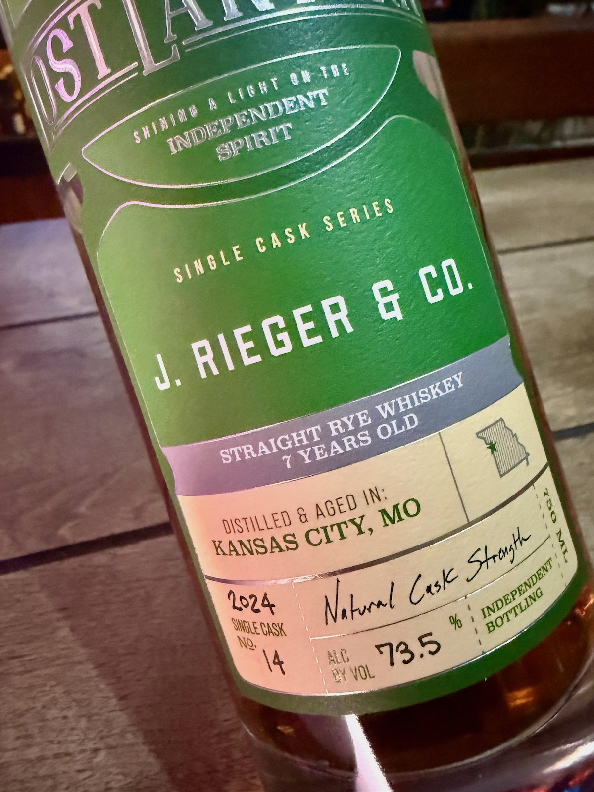 J. Rieger & Co. Straight Rye Whiskey