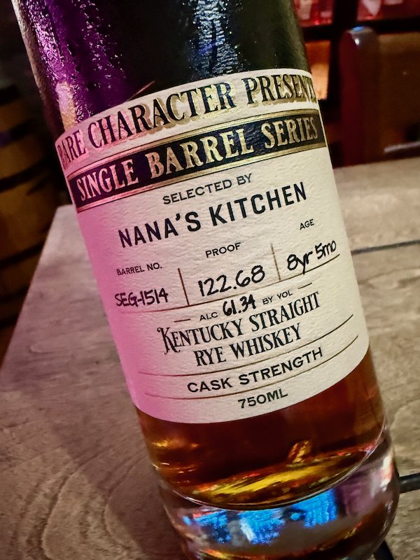 Rare Character Single Barrel Series KY Straight Rye Whiskey