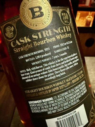 Boulder Bourbon Cask Strength 2024