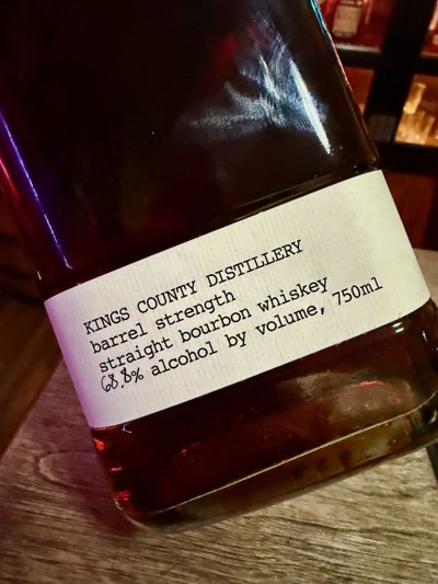 King's County Distillery Barrel Strength Straight Bourbon Whiskey