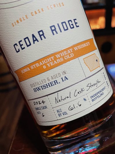 Cedar Ridge Straight Wheat Whiskey