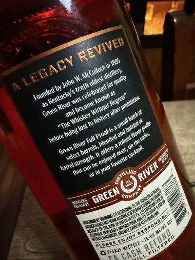 Green River Full Proof Kentucky Straight Bourbon Whiskey