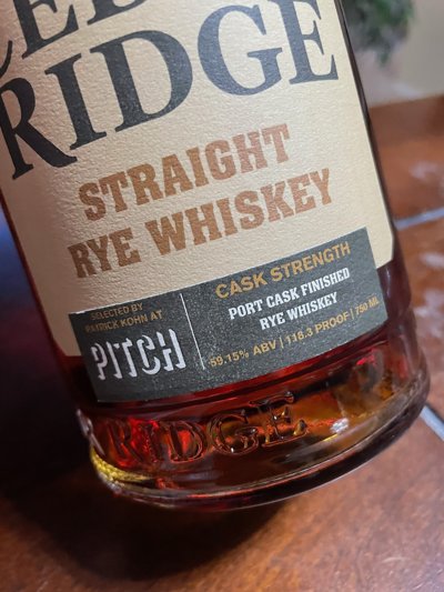 Cedar Ridge Straight Rye Whiskey