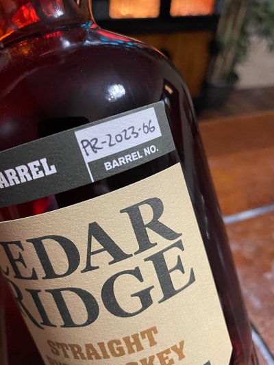 Cedar Ridge Straight Rye Whiskey