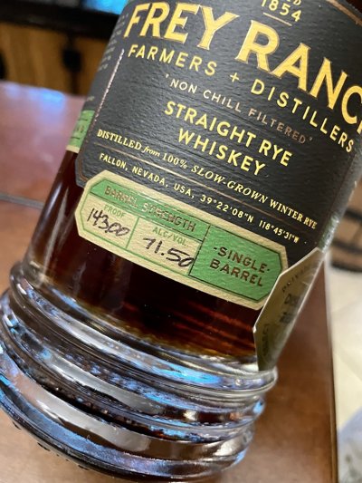 Frey Ranch Straight Rye Whiskey