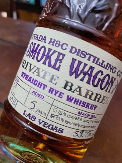 Smoke Wagon Private Barrel Straight Rye Whiskey